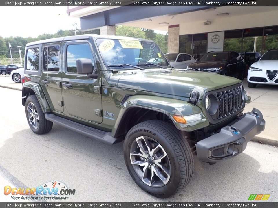 2024 Jeep Wrangler 4-Door Sport S 4xe Hybrid Sarge Green / Black Photo #2