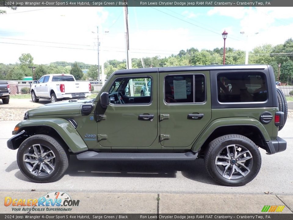 2024 Jeep Wrangler 4-Door Sport S 4xe Hybrid Sarge Green / Black Photo #5