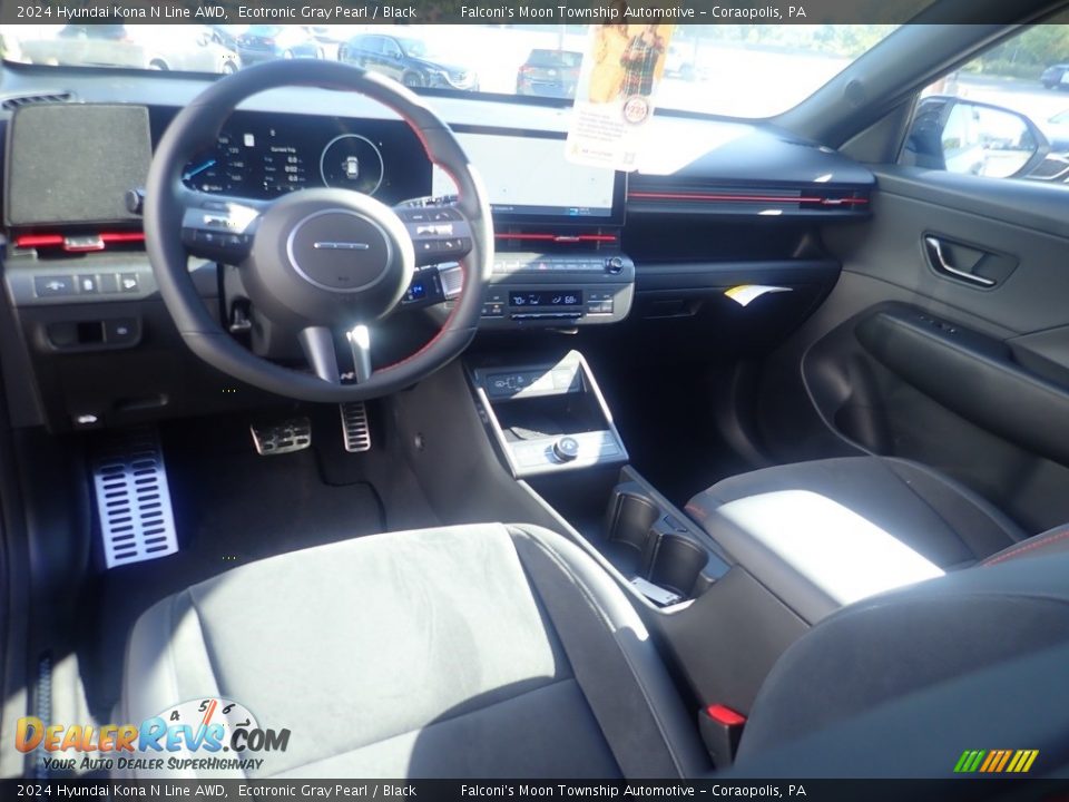 Black Interior - 2024 Hyundai Kona N Line AWD Photo #13