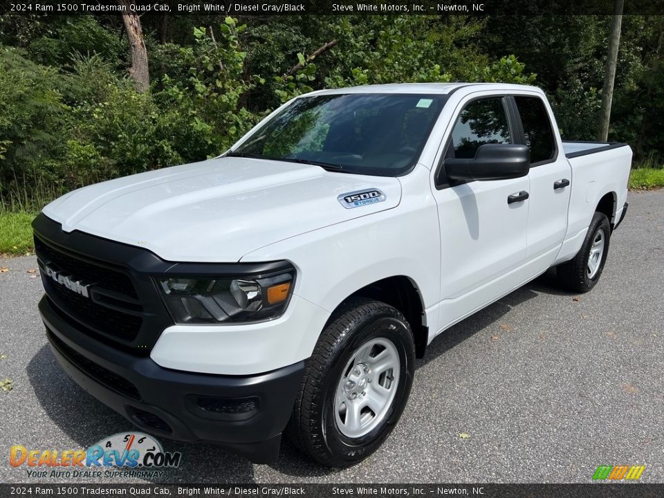 2024 Ram 1500 Tradesman Quad Cab Bright White / Diesel Gray/Black Photo #2