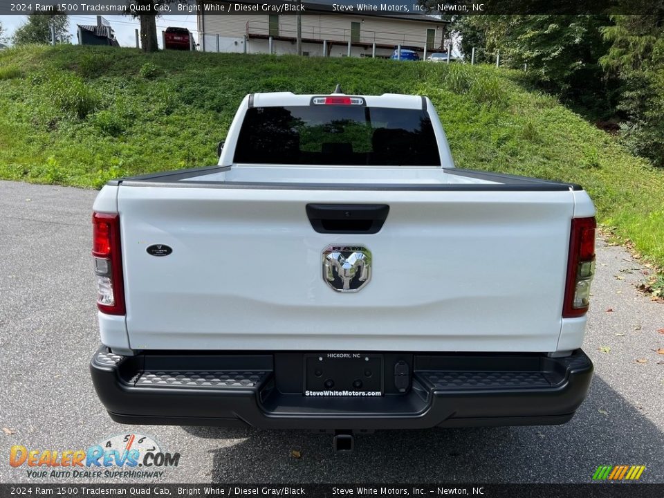 2024 Ram 1500 Tradesman Quad Cab Bright White / Diesel Gray/Black Photo #7