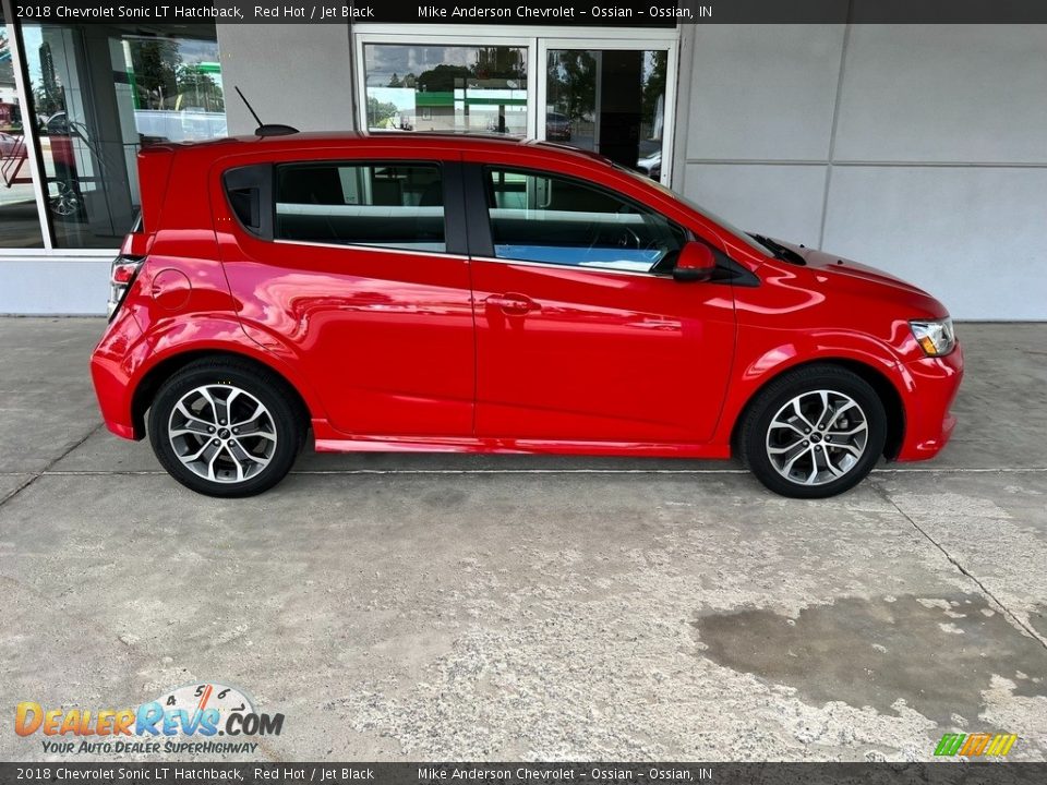 Red Hot 2018 Chevrolet Sonic LT Hatchback Photo #6