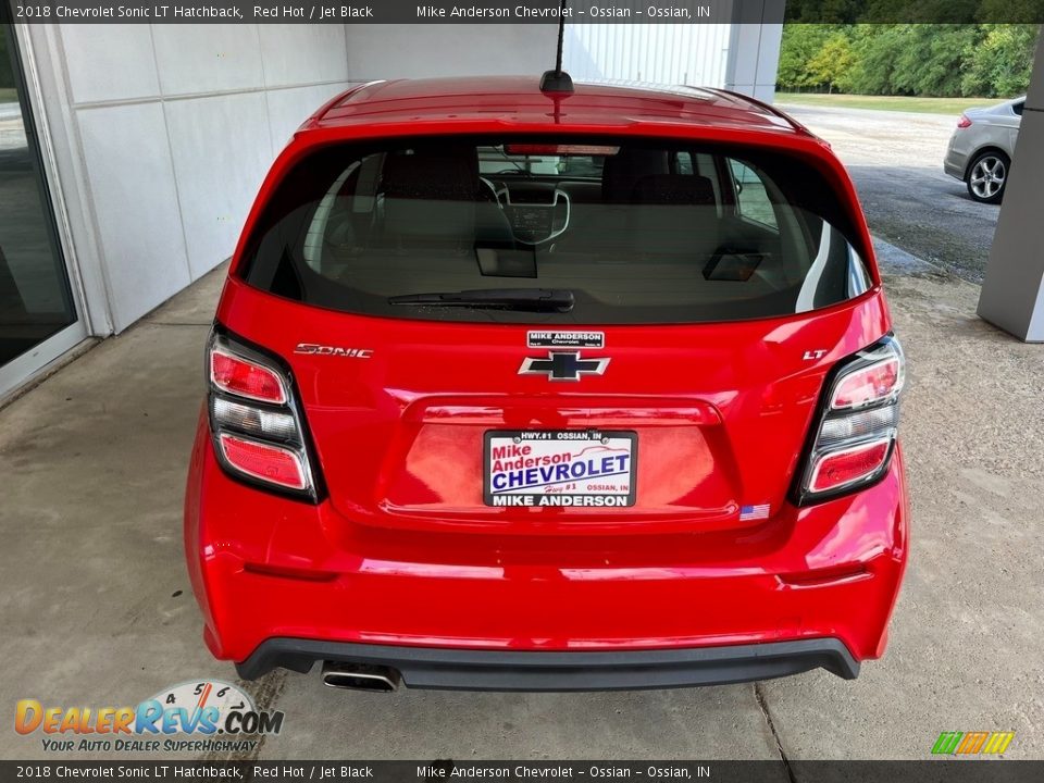2018 Chevrolet Sonic LT Hatchback Red Hot / Jet Black Photo #8