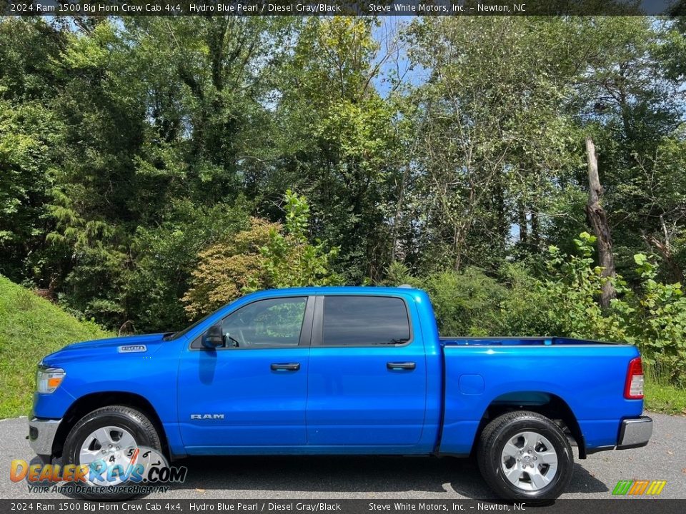 Hydro Blue Pearl 2024 Ram 1500 Big Horn Crew Cab 4x4 Photo #1