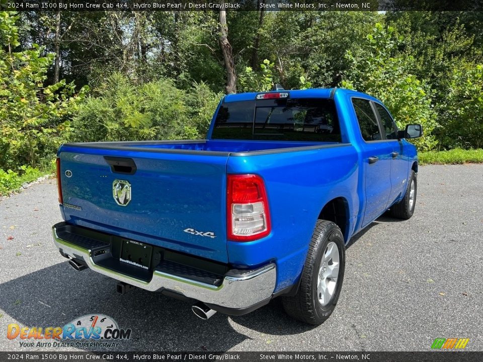 2024 Ram 1500 Big Horn Crew Cab 4x4 Hydro Blue Pearl / Diesel Gray/Black Photo #6