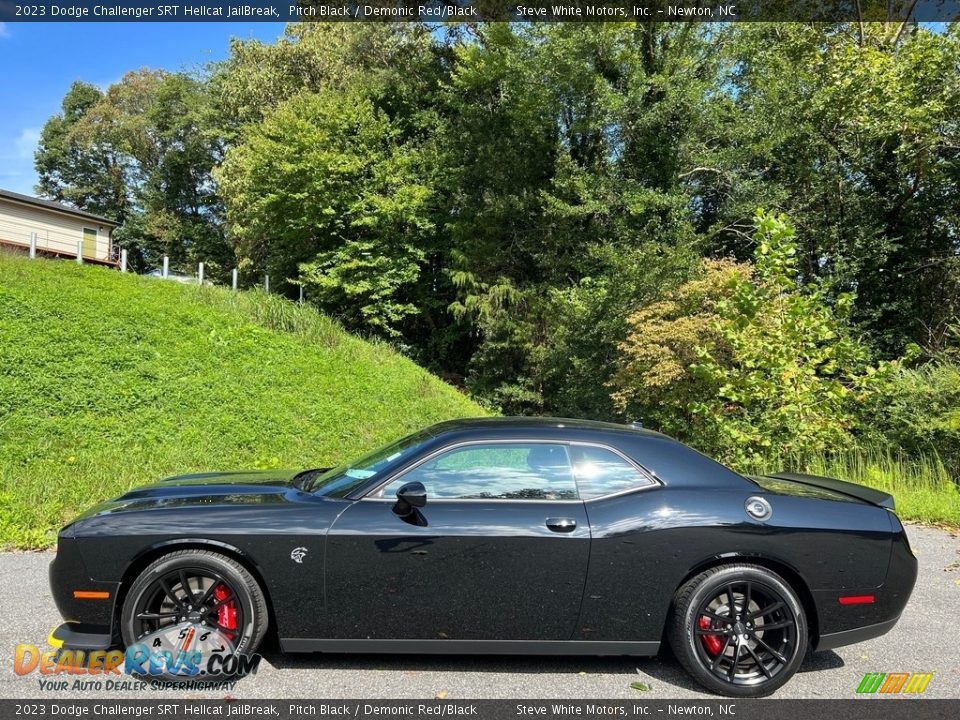 2023 Dodge Challenger SRT Hellcat JailBreak Pitch Black / Demonic Red/Black Photo #1