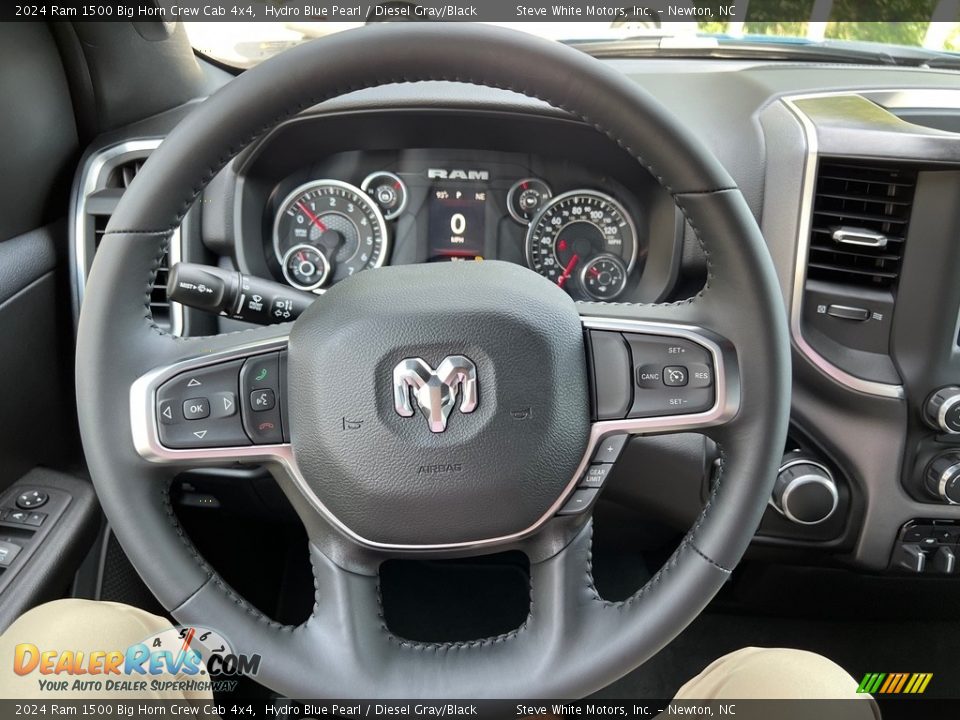 2024 Ram 1500 Big Horn Crew Cab 4x4 Steering Wheel Photo #19