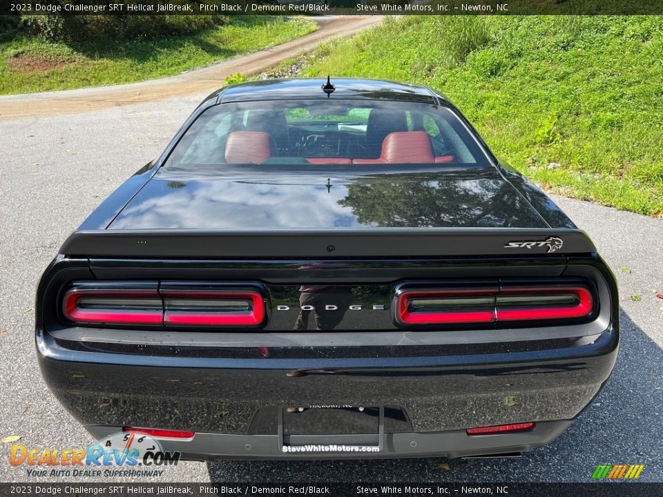 2023 Dodge Challenger SRT Hellcat JailBreak Pitch Black / Demonic Red/Black Photo #7