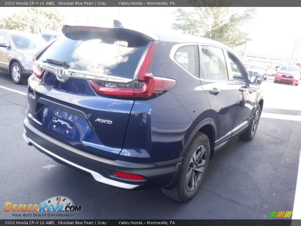 2020 Honda CR-V LX AWD Obsidian Blue Pearl / Gray Photo #5