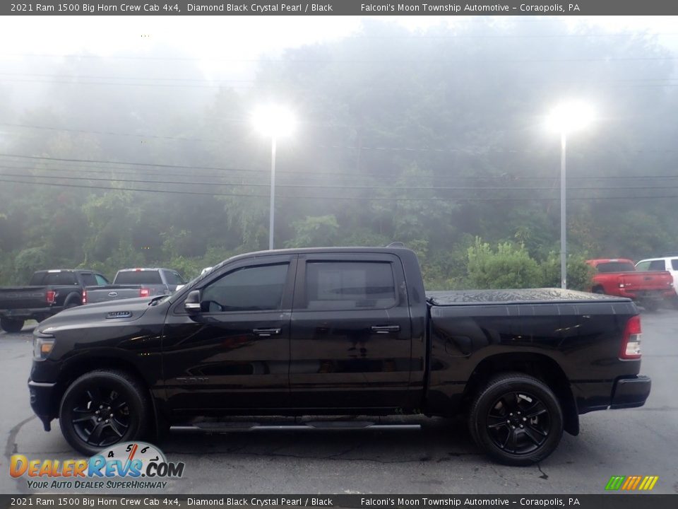 2021 Ram 1500 Big Horn Crew Cab 4x4 Diamond Black Crystal Pearl / Black Photo #6