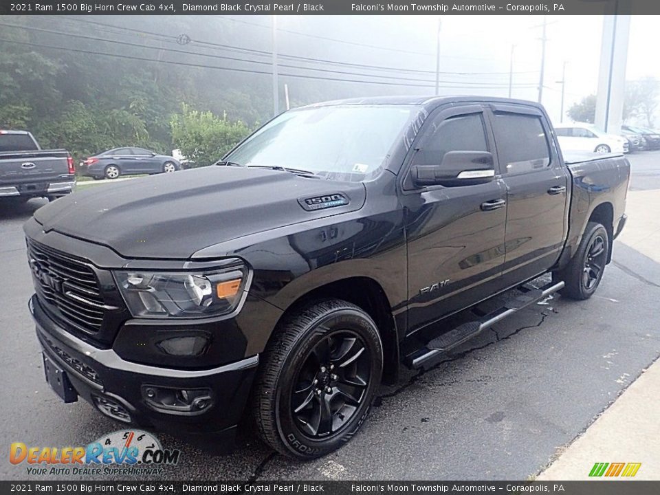 Diamond Black Crystal Pearl 2021 Ram 1500 Big Horn Crew Cab 4x4 Photo #7