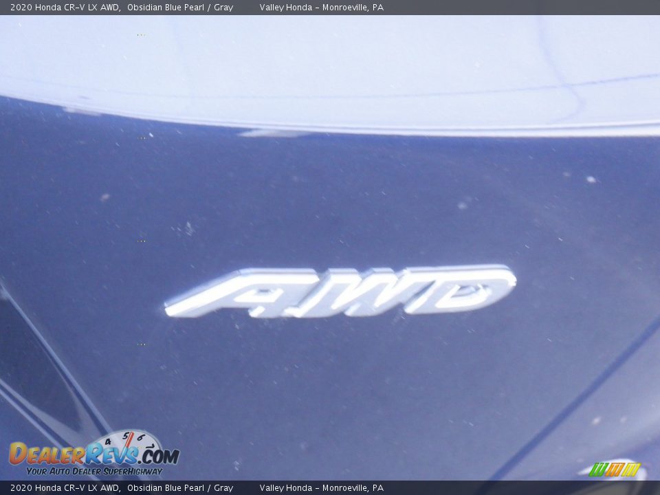 2020 Honda CR-V LX AWD Obsidian Blue Pearl / Gray Photo #7