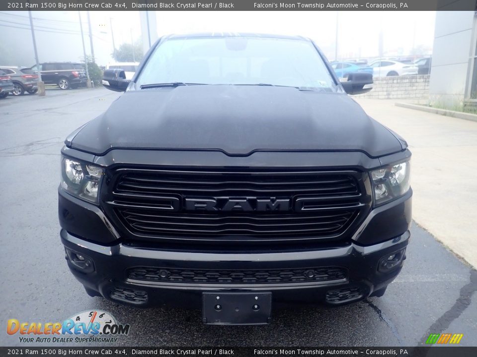 2021 Ram 1500 Big Horn Crew Cab 4x4 Diamond Black Crystal Pearl / Black Photo #8