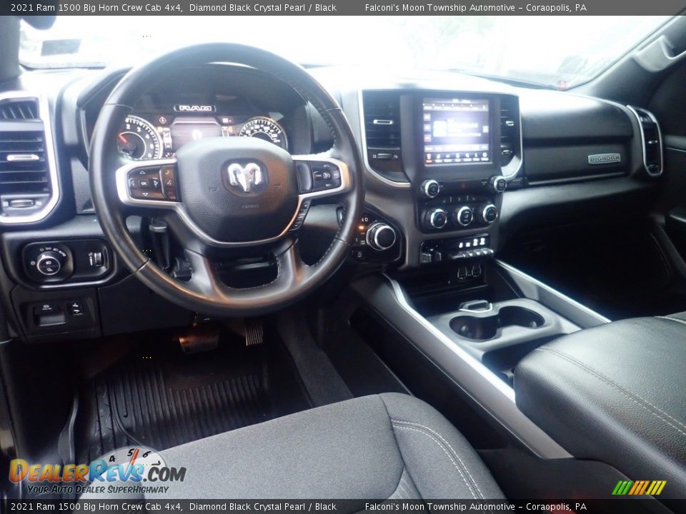 2021 Ram 1500 Big Horn Crew Cab 4x4 Diamond Black Crystal Pearl / Black Photo #18