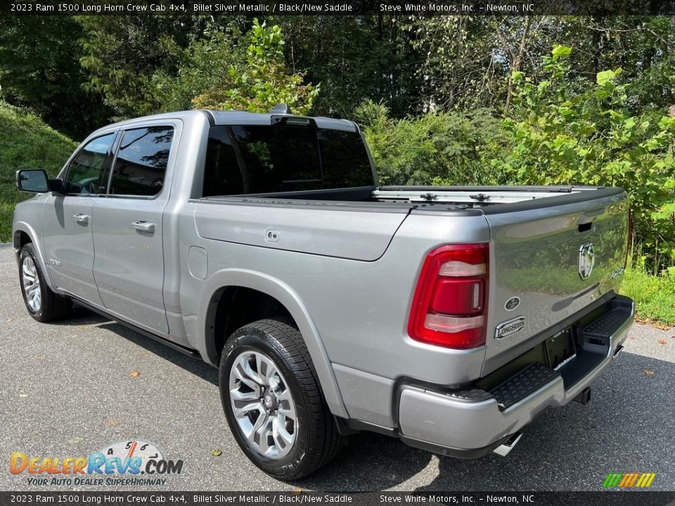 2023 Ram 1500 Long Horn Crew Cab 4x4 Billet Silver Metallic / Black/New Saddle Photo #10