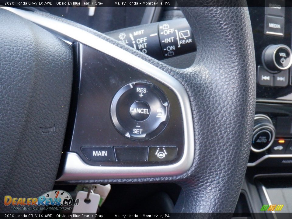 2020 Honda CR-V LX AWD Obsidian Blue Pearl / Gray Photo #19