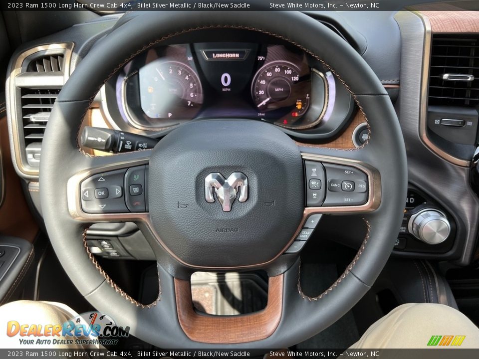 2023 Ram 1500 Long Horn Crew Cab 4x4 Steering Wheel Photo #23