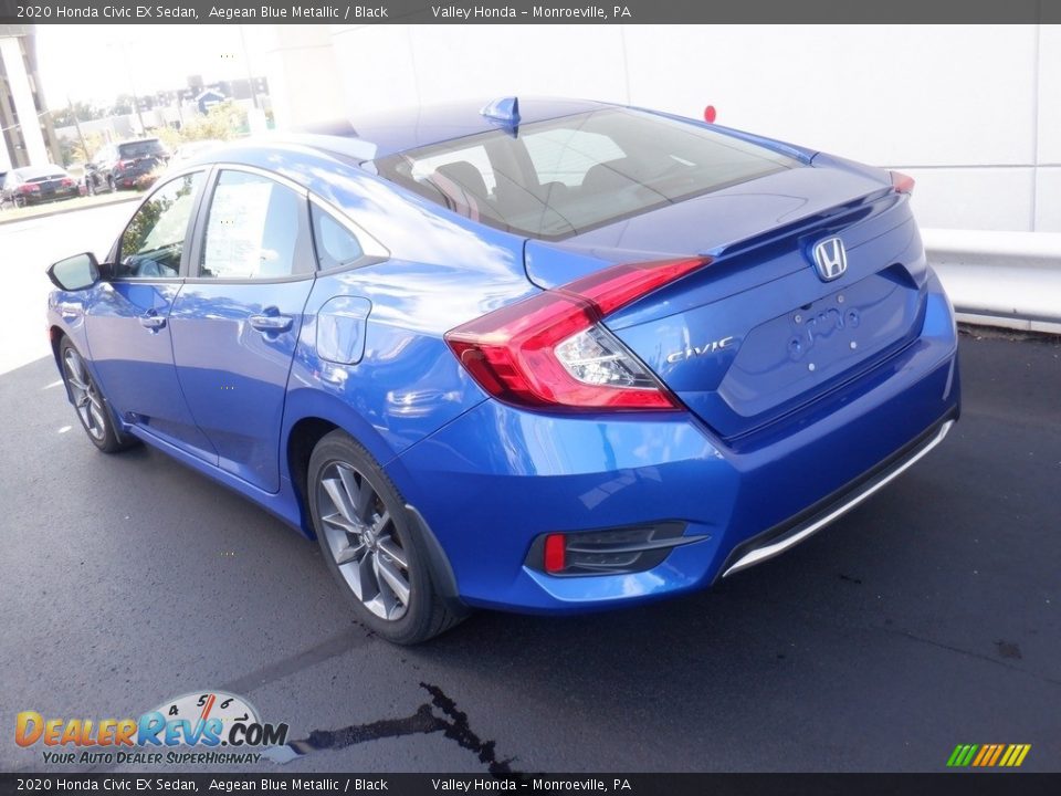 2020 Honda Civic EX Sedan Aegean Blue Metallic / Black Photo #6