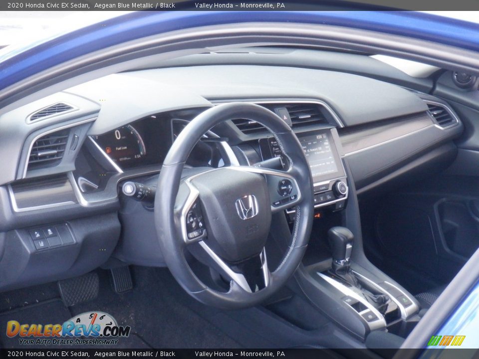 2020 Honda Civic EX Sedan Aegean Blue Metallic / Black Photo #9