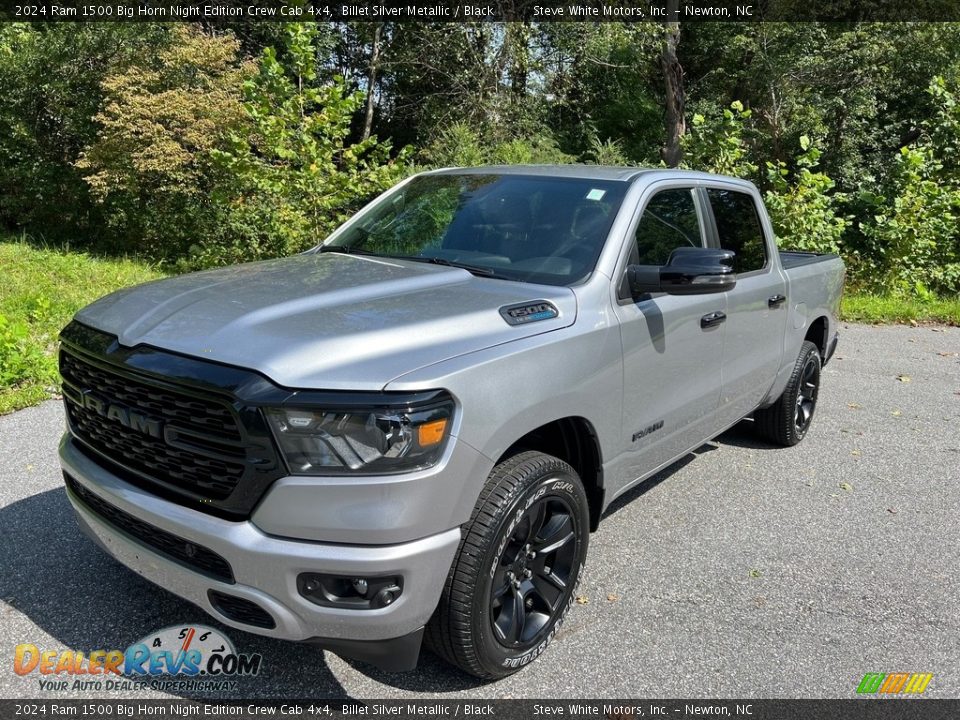 2024 Ram 1500 Big Horn Night Edition Crew Cab 4x4 Billet Silver Metallic / Black Photo #2