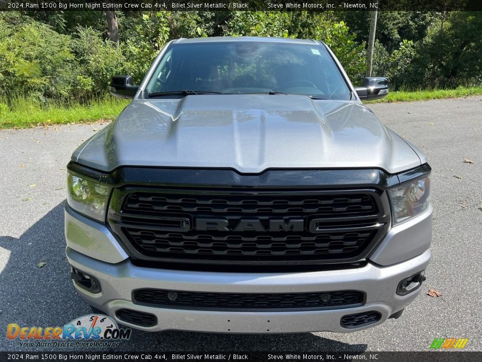 2024 Ram 1500 Big Horn Night Edition Crew Cab 4x4 Billet Silver Metallic / Black Photo #3