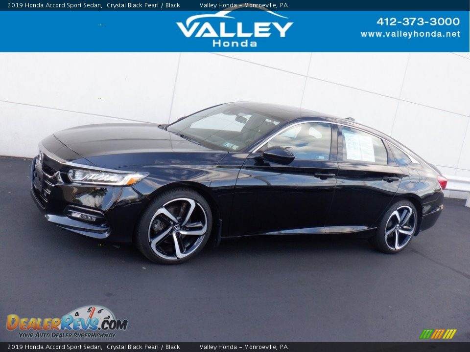 2019 Honda Accord Sport Sedan Crystal Black Pearl / Black Photo #2