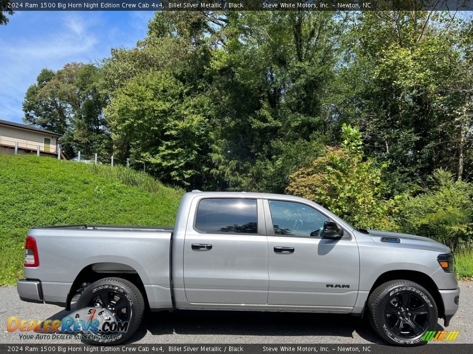 Billet Silver Metallic 2024 Ram 1500 Big Horn Night Edition Crew Cab 4x4 Photo #5