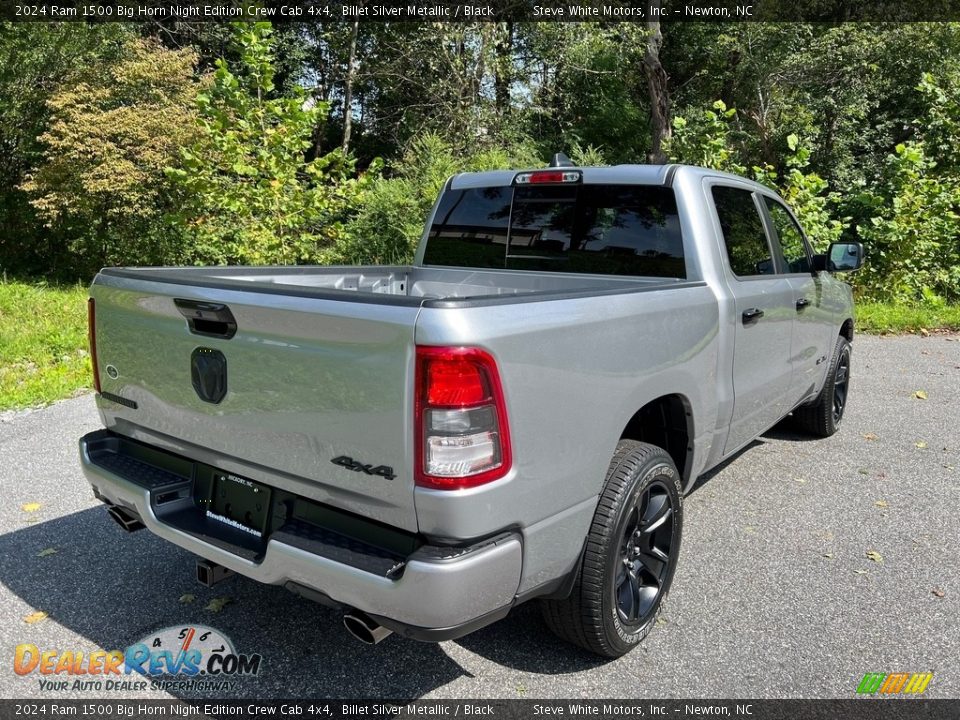 2024 Ram 1500 Big Horn Night Edition Crew Cab 4x4 Billet Silver Metallic / Black Photo #6