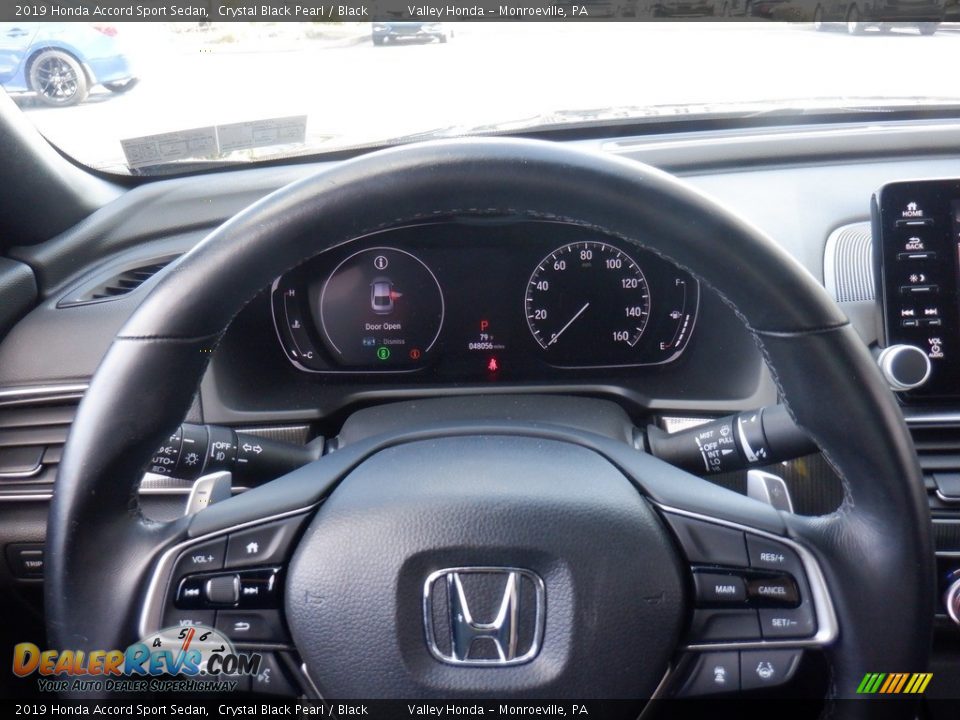 2019 Honda Accord Sport Sedan Crystal Black Pearl / Black Photo #23