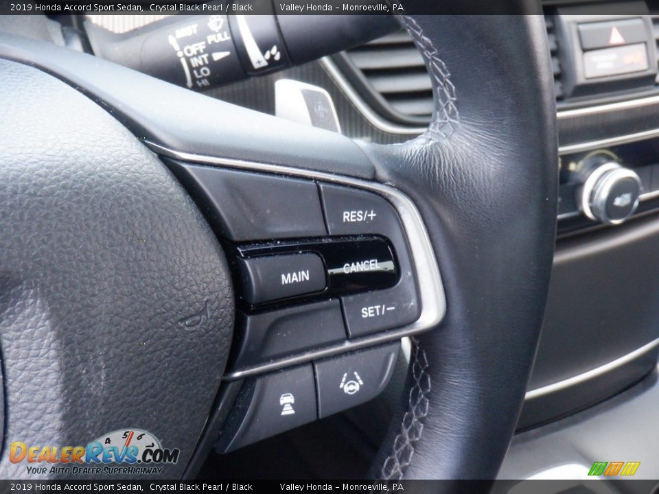 2019 Honda Accord Sport Sedan Crystal Black Pearl / Black Photo #25