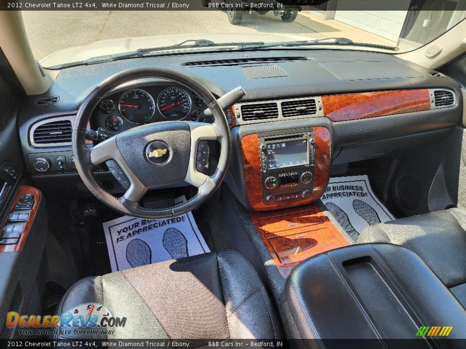 2012 Chevrolet Tahoe LTZ 4x4 White Diamond Tricoat / Ebony Photo #21