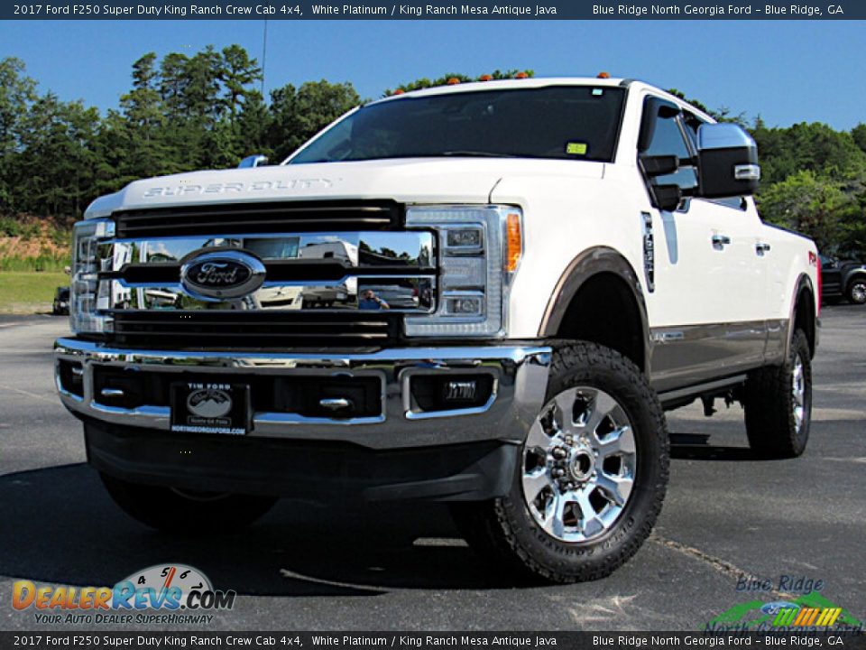 2017 Ford F250 Super Duty King Ranch Crew Cab 4x4 White Platinum / King Ranch Mesa Antique Java Photo #1