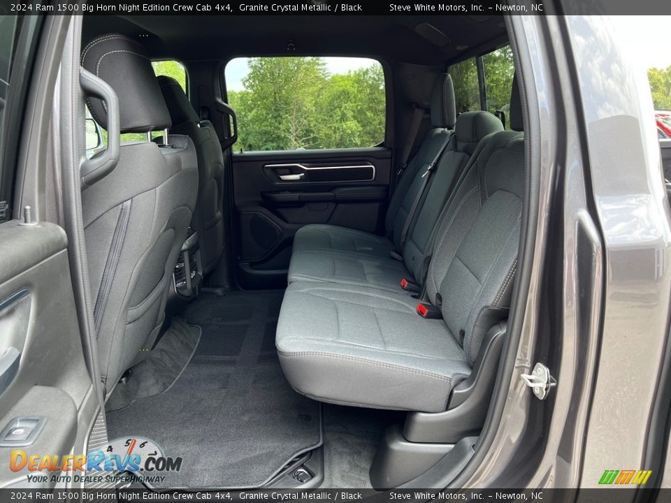 Rear Seat of 2024 Ram 1500 Big Horn Night Edition Crew Cab 4x4 Photo #15