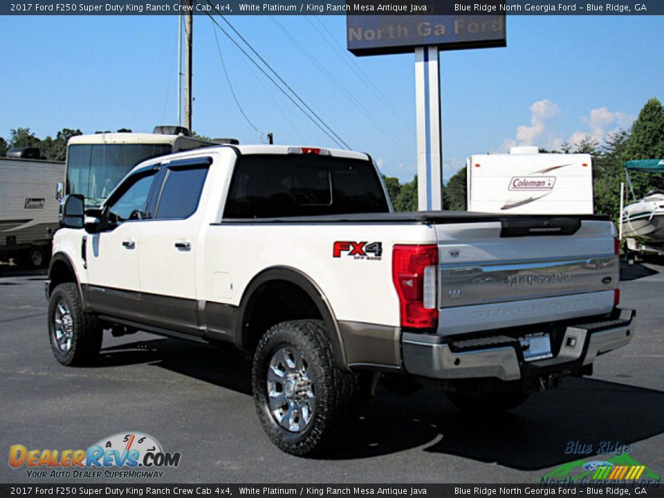 2017 Ford F250 Super Duty King Ranch Crew Cab 4x4 White Platinum / King Ranch Mesa Antique Java Photo #3