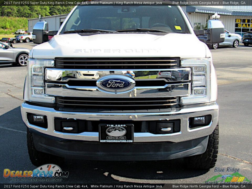 2017 Ford F250 Super Duty King Ranch Crew Cab 4x4 White Platinum / King Ranch Mesa Antique Java Photo #4