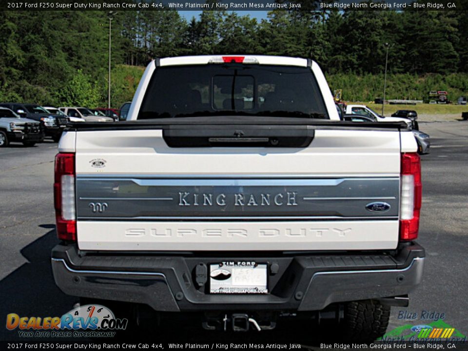 2017 Ford F250 Super Duty King Ranch Crew Cab 4x4 White Platinum / King Ranch Mesa Antique Java Photo #5