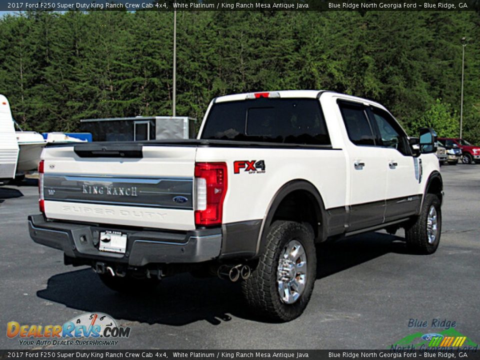 2017 Ford F250 Super Duty King Ranch Crew Cab 4x4 White Platinum / King Ranch Mesa Antique Java Photo #6