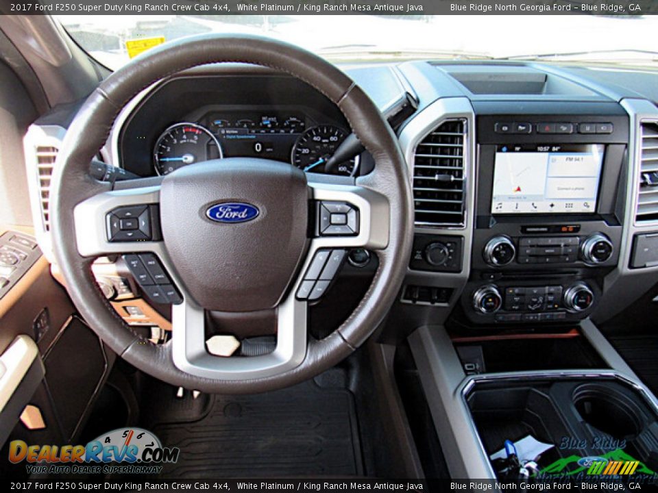 2017 Ford F250 Super Duty King Ranch Crew Cab 4x4 White Platinum / King Ranch Mesa Antique Java Photo #17