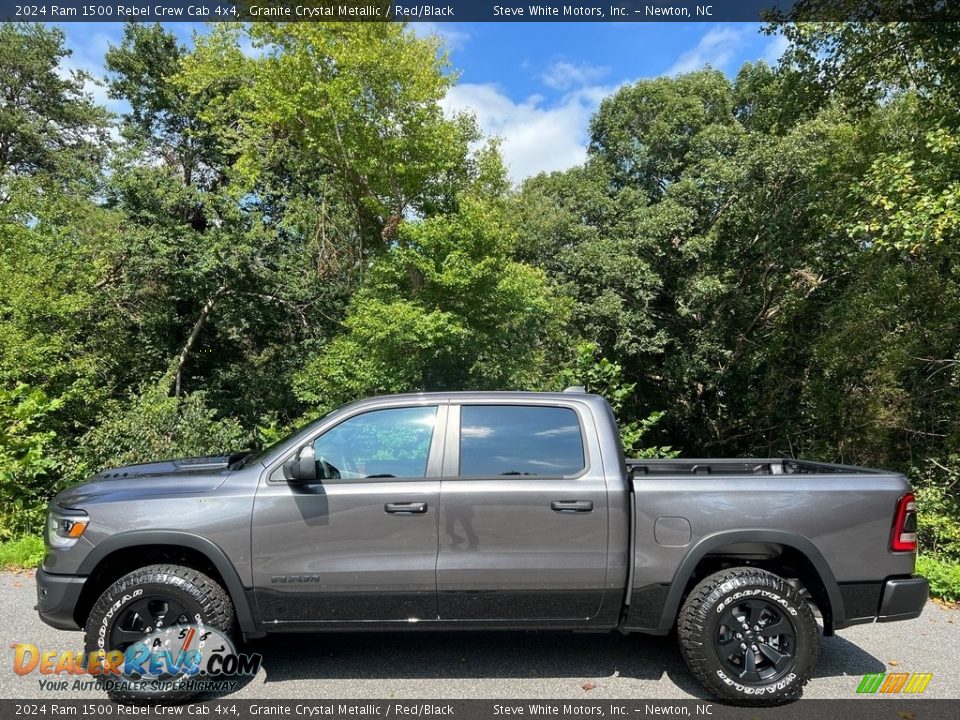 2024 Ram 1500 Rebel Crew Cab 4x4 Granite Crystal Metallic / Red/Black Photo #1