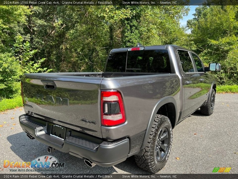 2024 Ram 1500 Rebel Crew Cab 4x4 Granite Crystal Metallic / Red/Black Photo #6