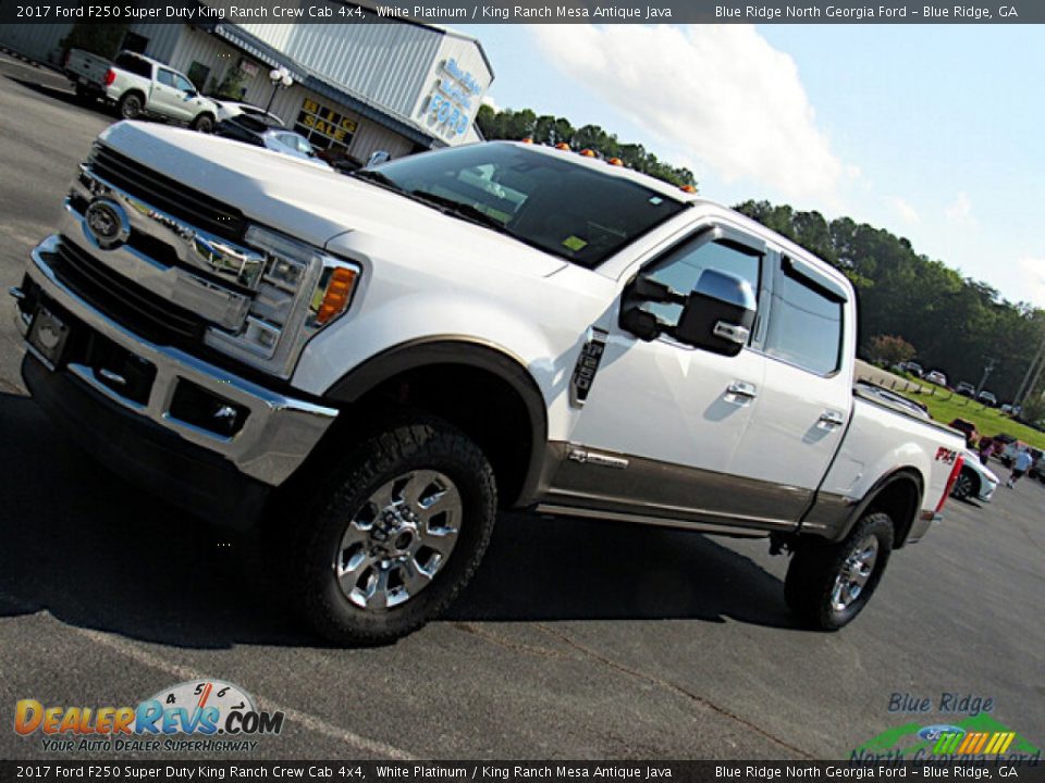 2017 Ford F250 Super Duty King Ranch Crew Cab 4x4 White Platinum / King Ranch Mesa Antique Java Photo #30