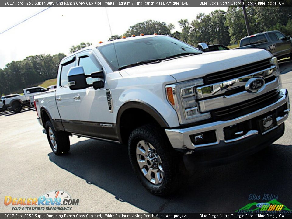 2017 Ford F250 Super Duty King Ranch Crew Cab 4x4 White Platinum / King Ranch Mesa Antique Java Photo #31