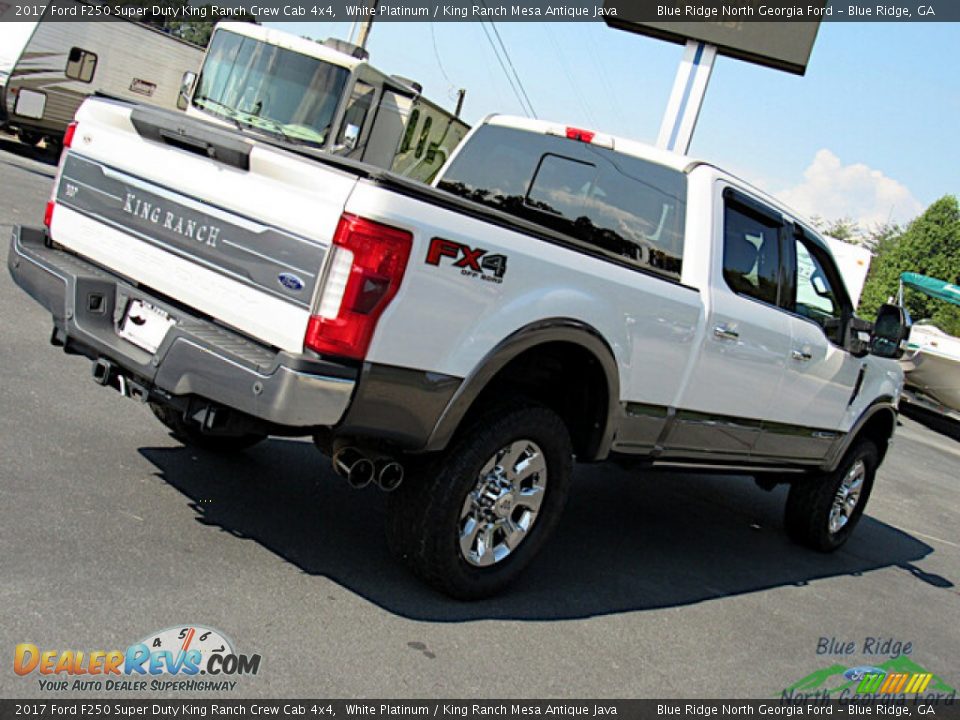 2017 Ford F250 Super Duty King Ranch Crew Cab 4x4 White Platinum / King Ranch Mesa Antique Java Photo #32