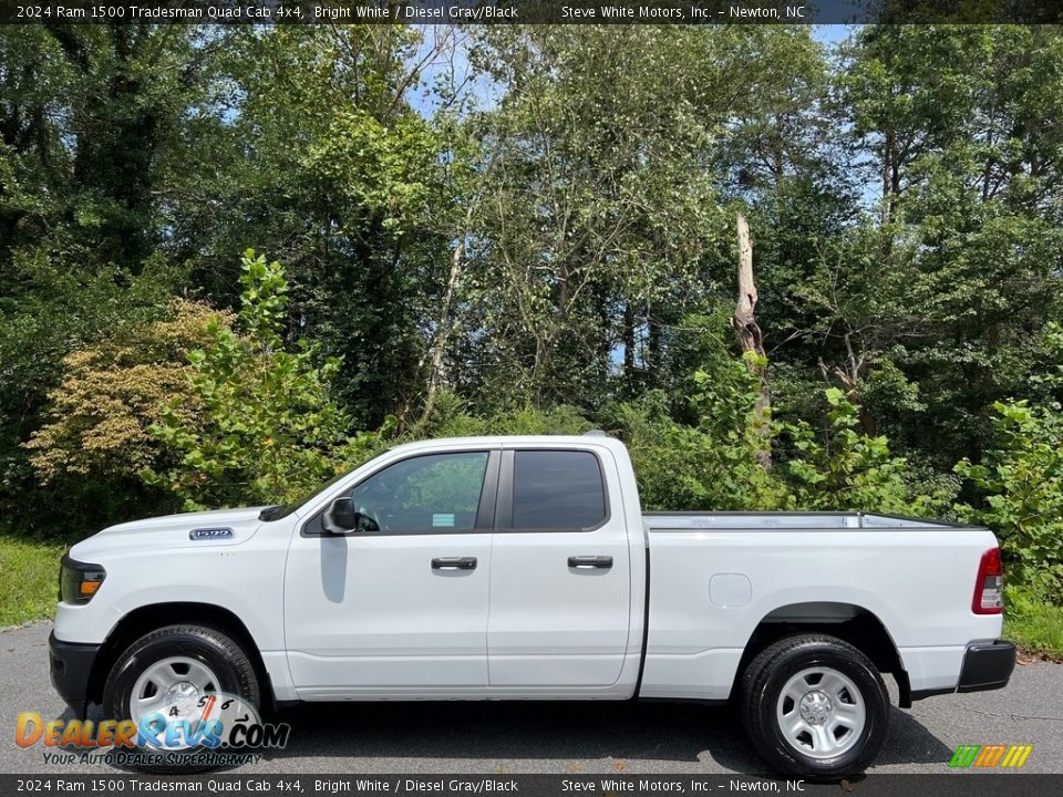 Bright White 2024 Ram 1500 Tradesman Quad Cab 4x4 Photo #1