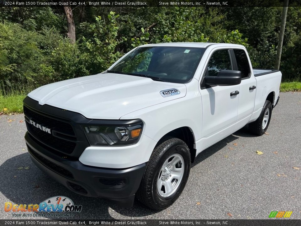 2024 Ram 1500 Tradesman Quad Cab 4x4 Bright White / Diesel Gray/Black Photo #2