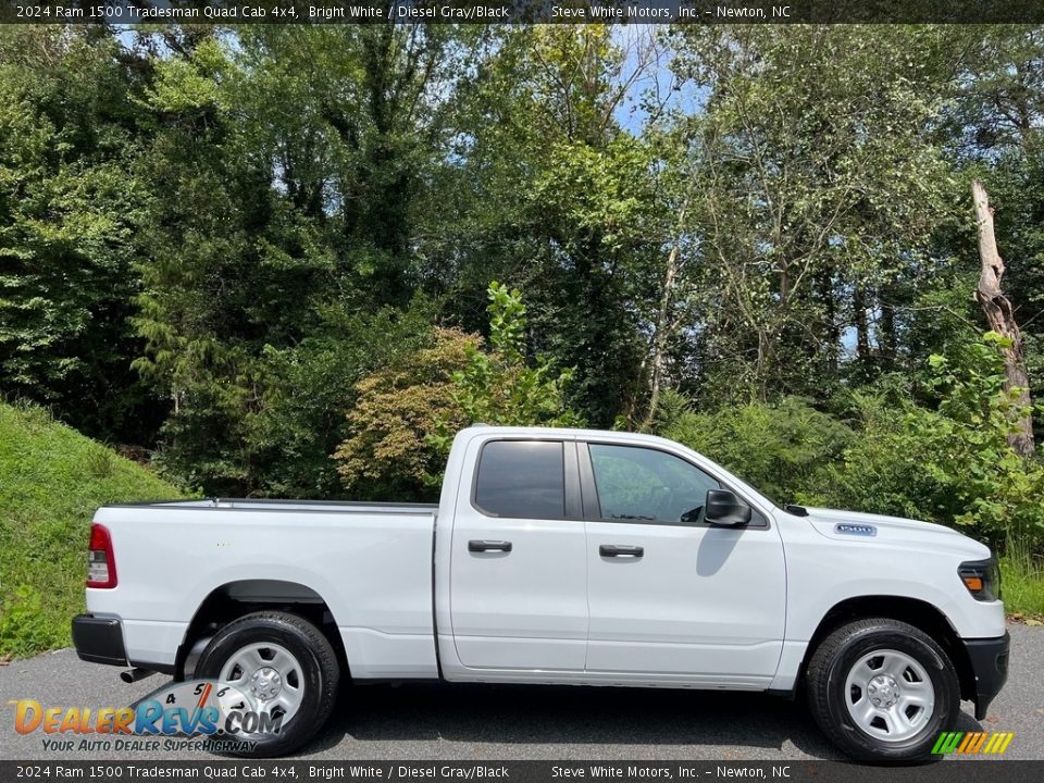 2024 Ram 1500 Tradesman Quad Cab 4x4 Bright White / Diesel Gray/Black Photo #5