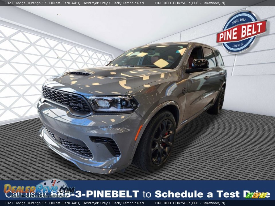 2023 Dodge Durango SRT Hellcat Black AWD Destroyer Gray / Black/Demonic Red Photo #1