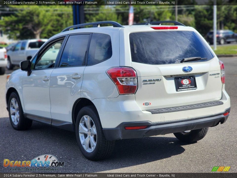 2014 Subaru Forester 2.5i Premium Satin White Pearl / Platinum Photo #5