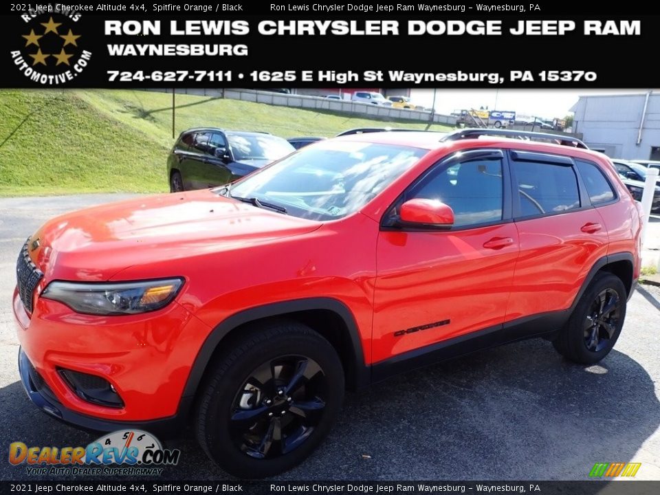 2021 Jeep Cherokee Altitude 4x4 Spitfire Orange / Black Photo #1