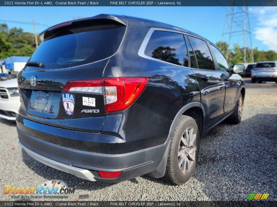 2022 Honda Pilot EX-L AWD Crystal Black Pearl / Black Photo #3